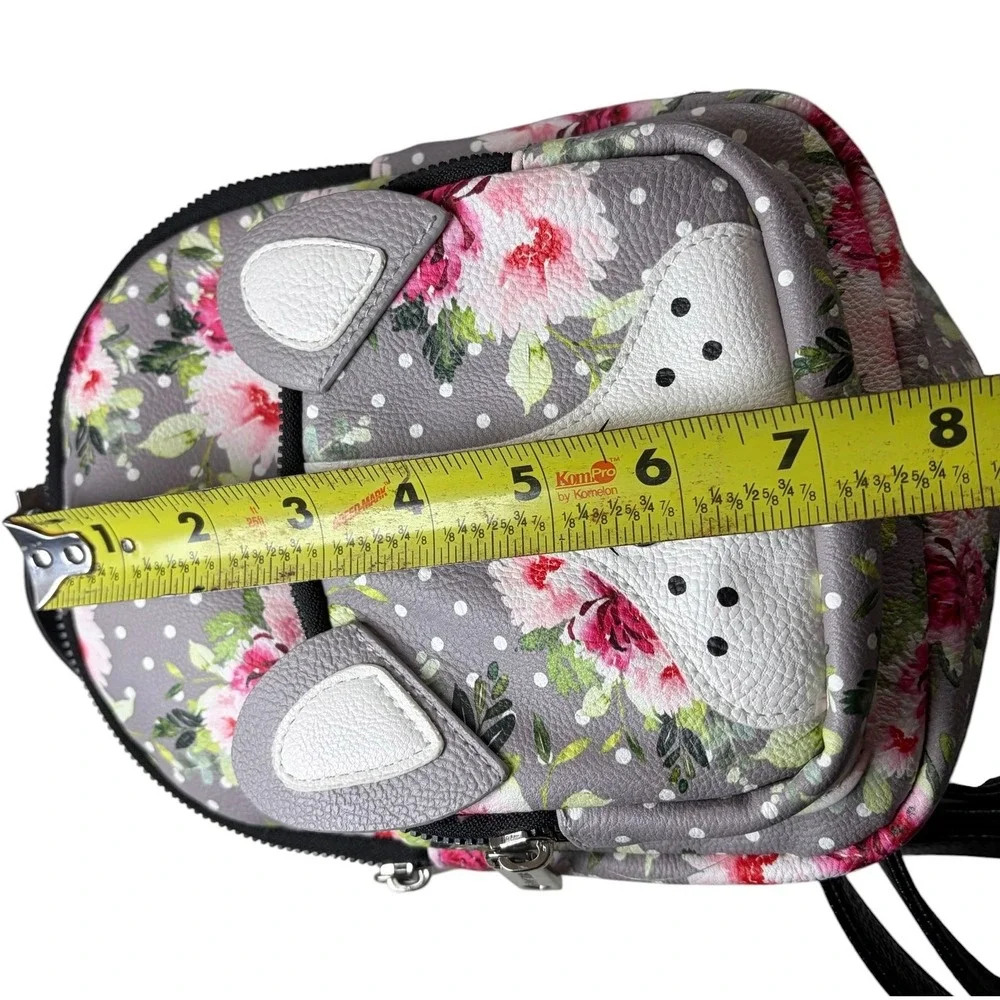 COQUETTE KITSCH Betsey Johnson Mini Bulldog Backpack Floral Whimsy Y2K